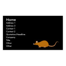 Souris rouge d'animal familier de couleur d'indivi modèles de cartes de visite