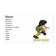 Sournois sournois cartes de visite personnelles