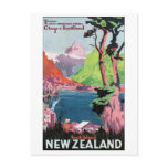 South Island New Zealand Travel Poster Postcards