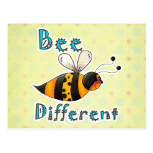 Soyez différent repéré gaffent l'abeille carte postale