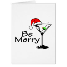 Soyez Joyeux Noël Martini Carte