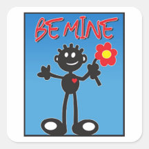 Soyez le mien - chiffre de bâton de valentine adhésifs