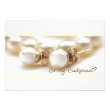 Soyez ma demoiselle d'honneur - perlez les boucles cartons d'invitation