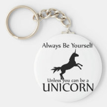 Soyez vous-même licorne porte-clef
