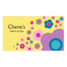 Spa mignon - carte de visite de fleur de couleur d