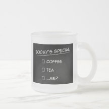 Speciaal van vandaag: Koffie, thee of… me? Mok