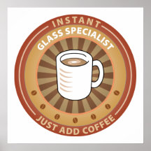 Spécialiste de verre instantané affiche