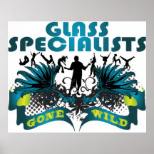 Spécialistes de verre fous posters