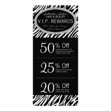 Specials faits sur commande de bons de salon d'imp carte double