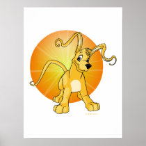 Speelse gele Gelert posters