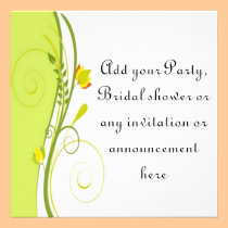 Sping fleurit l'invitation multi florale de but invitations
