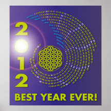 Spiral-Calendar 2012, The Flower of LIFE Affiche