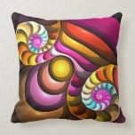 Spirale moderne, fractale, coussin abstrait