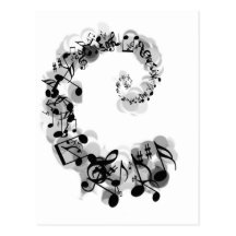 Spirale musicale carte postale