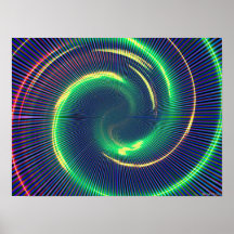 spirale verte trippy affiches