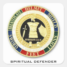 Spirituele Verdediger Vierkante Stickers