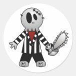 SQUELETTE INÉGAL DE HALLOWEEN DE TRONÇONNEUSE AUTOCOLLANTS