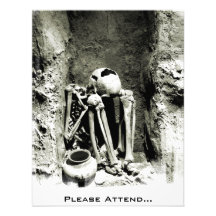 Squelette précolombien de Gravesite - partie de Ha Invitations Personnalisables