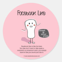 SSPG96-Facebook aiment le chat doux et aigre Autocollant