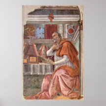 St Augustine dans son studio Poster