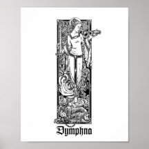 St Dymphna de Gheel 8" x 10" copie Affiche