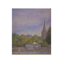 St Leonards Kerk van de Kade van Exeter Stretched Canvas Afdruk