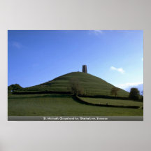 St. Michael Kapel en piek, Glastonbury, Somerse Posters