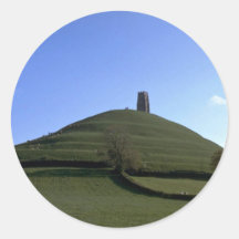 St. Michael Kapel en piek, Glastonbury, Somerse Ronde Stickers