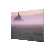 St Michel de la FRANCE, Normandie Mont. Brume de m Toile Tendue