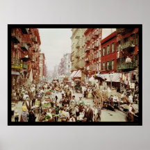 St New York City 1900 de mûre du marché Affiche