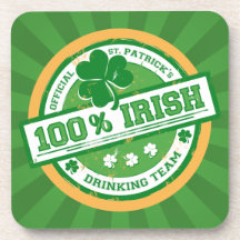 St. Patrick de Ierse Drinkende Grappige onderlegge Bier Onderzetter