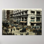 Staat & Madison Sts., Chicago IL, de Wijnoogst van Plaat