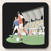 Stade de football dessous-de-verre