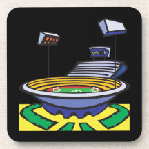 Stade de football dessous-de-verre