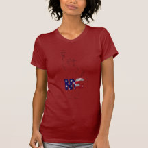 Standbeeld van de Rode T-shirt van de Vrouwen van 