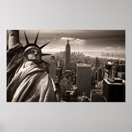 Standbeeld van Vrijheid, New York, poster