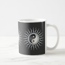 Starburst noir Yin Yang Tasse À Café