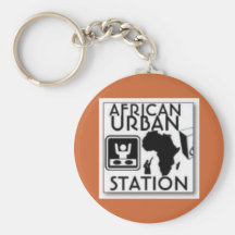 station urbaine africaine porte-clefs