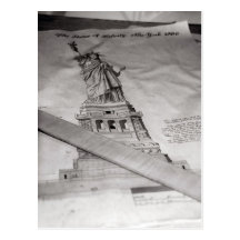 Statue de carte postale de liberté
