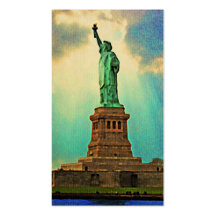 Statue de New York de la liberté vintage Modèle De Carte De Visite