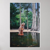 Statue en Jardin de Botanica, Rio de Janeiro Poster