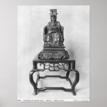 Statuette de Confucius comme mandarine, Qing Posters