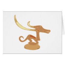 Statuette figurine Antilope antelope Afrika africa Karte