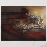 Steampunk - une vieille machine à écrire croustill prospectus en couleur