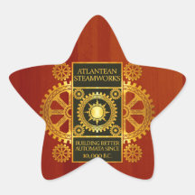 Steamworks Atlantean - or et vert sur Cherrywoo Autocollants