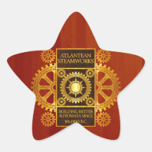 Steamworks Atlantean - or sur Cherrywood Autocollants