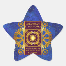 Steamworks-Or Atlantean et pourpre sur la lazulite Autocollants