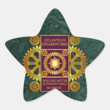 Steamworks-Or Atlantean et pourpre sur le marbre v Adhésifs