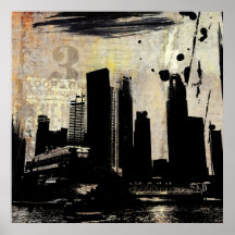 stedelijk cityscape bederf poster