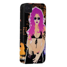 Stedelijk Meisje met iPhone 4 van het Tattoo van d iPhone 4 Cover